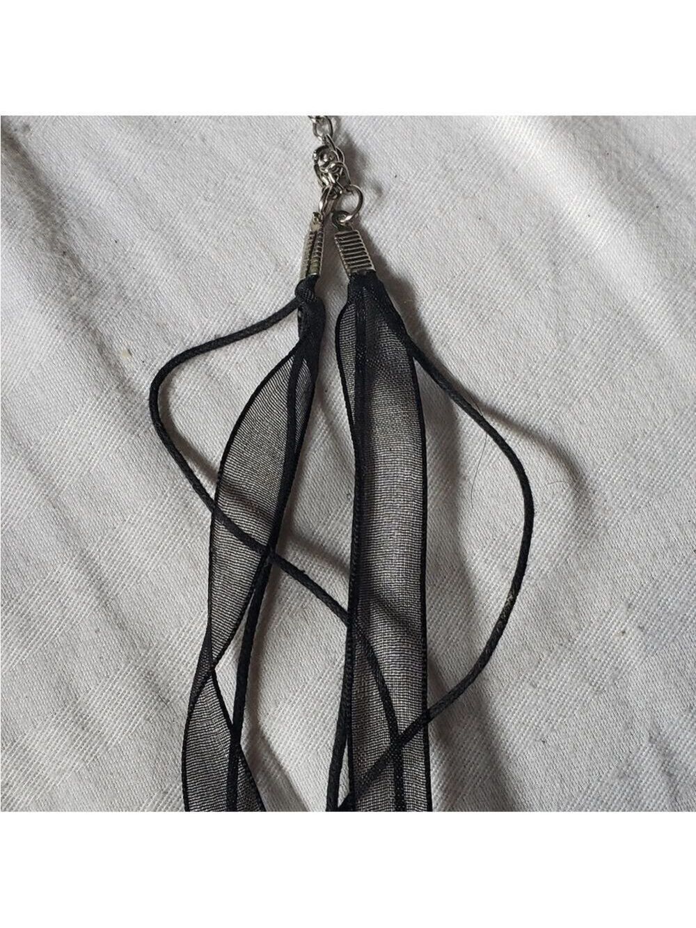 Glass Pendant Necklace Blue Gold Brown - Picture 2 of 2